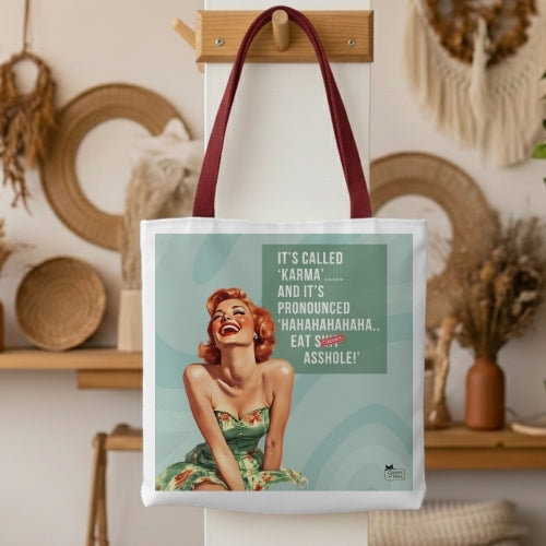 Karma Retro Tote Bag