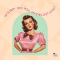 Roll My Eyes Retro Tote Bag