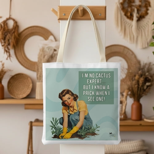 Cactus Retro Tote Bag
