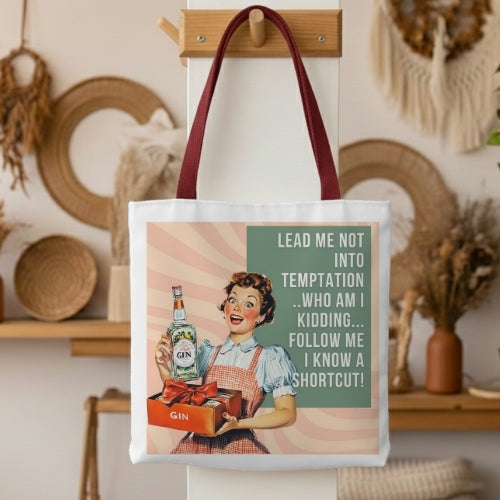 Temptation Retro Tote Bag