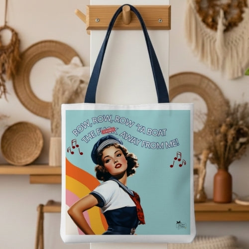 Row Ya Boat Retro Tote Bag