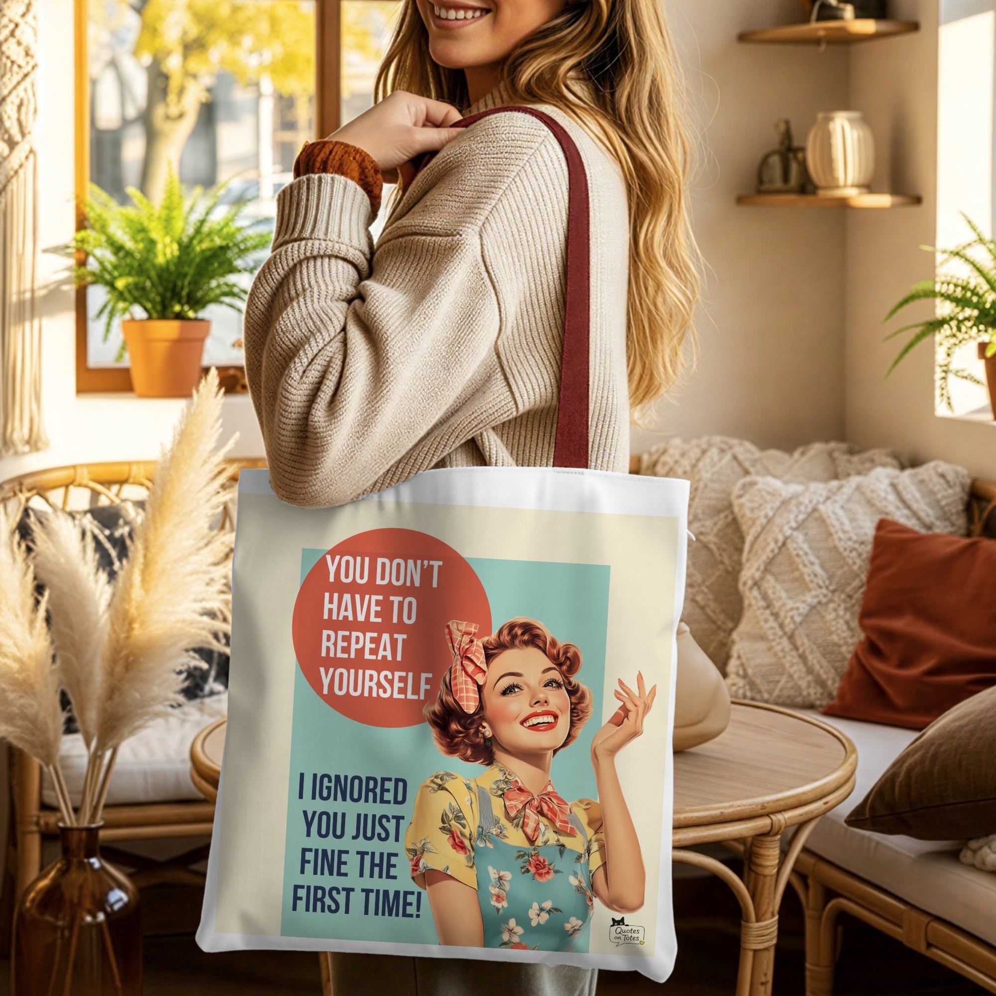 Ignored You Retro Tote Bag