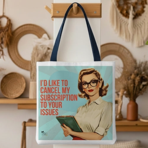 Cancel My Subscription Retro Tote Bag