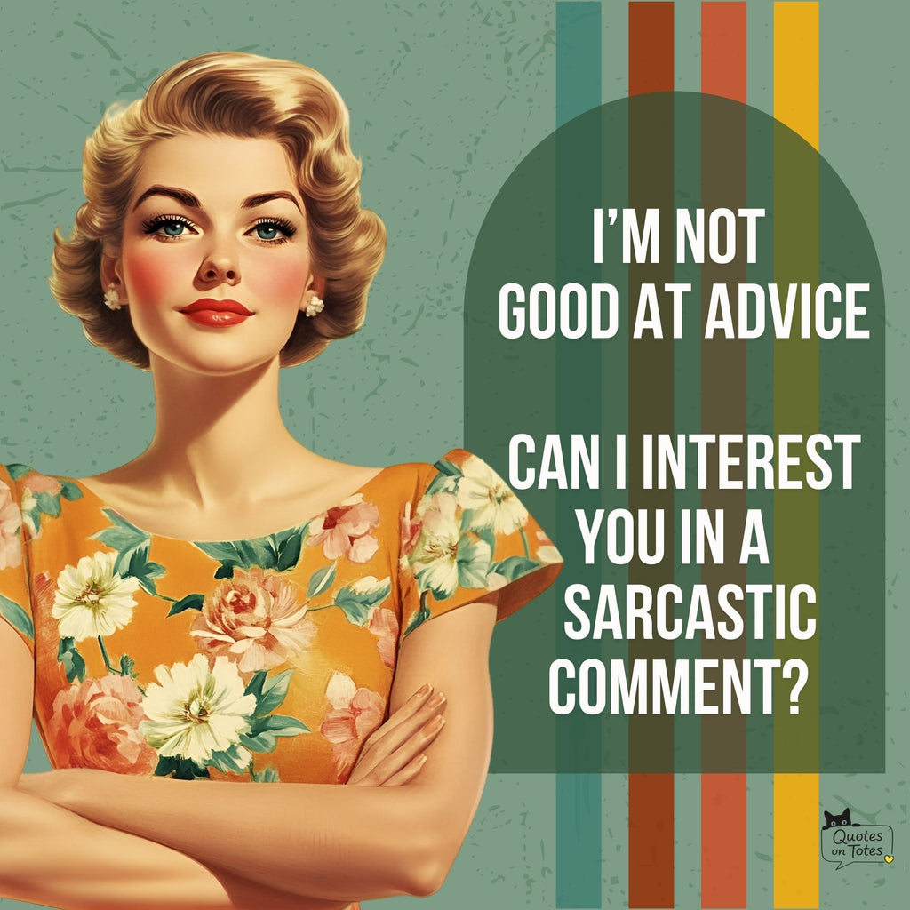 Sarcastic Comment Retro Tote Bag