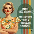 Sarcastic Comment Retro Tote Bag
