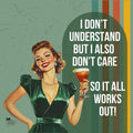 I Don't Care Retro Tote Bag