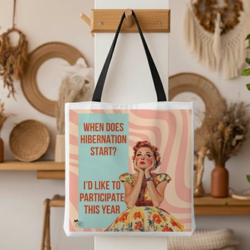 Hibernation Retro Tote Bag