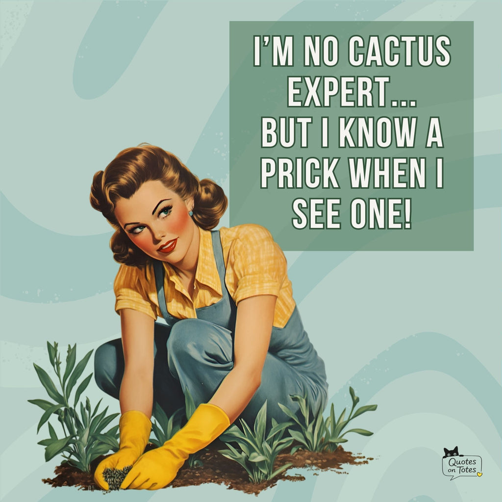Cactus Retro Tote Bag