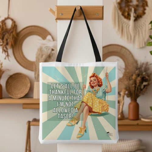 Taser Retro Tote Bag