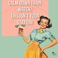 Train Wreck Retro Tote Bag