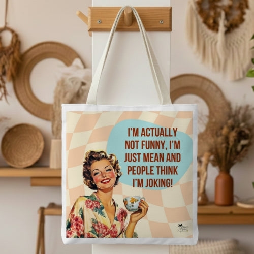 I'm Mean Retro Tote Bag