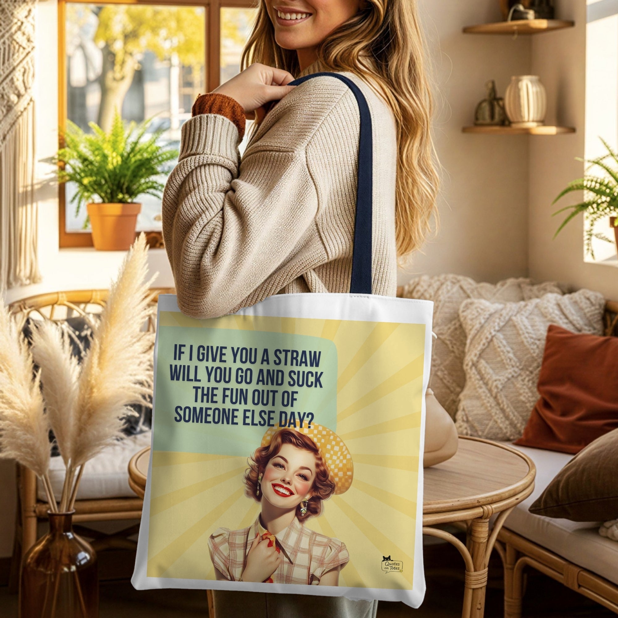 Suck The Fun Retro Tote Bag