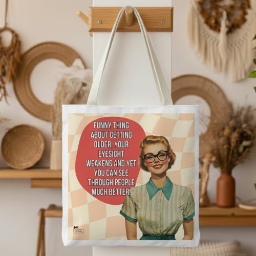 Weak Eyesight Retro Tote Bag