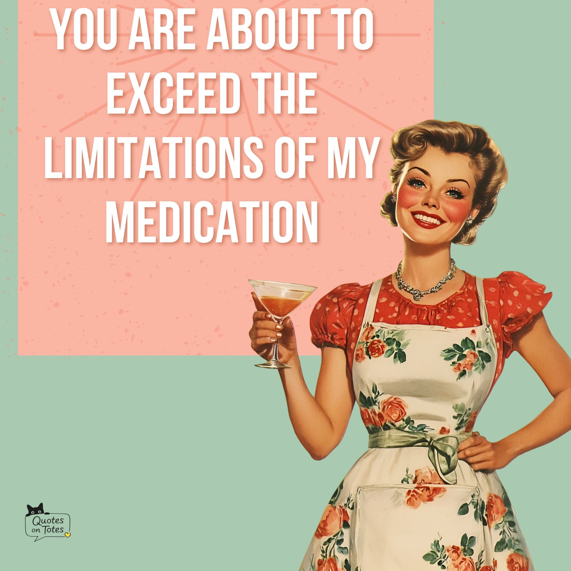 Medication Retro Tote Bag
