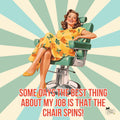 The Chair Spins Retro Tote Bag
