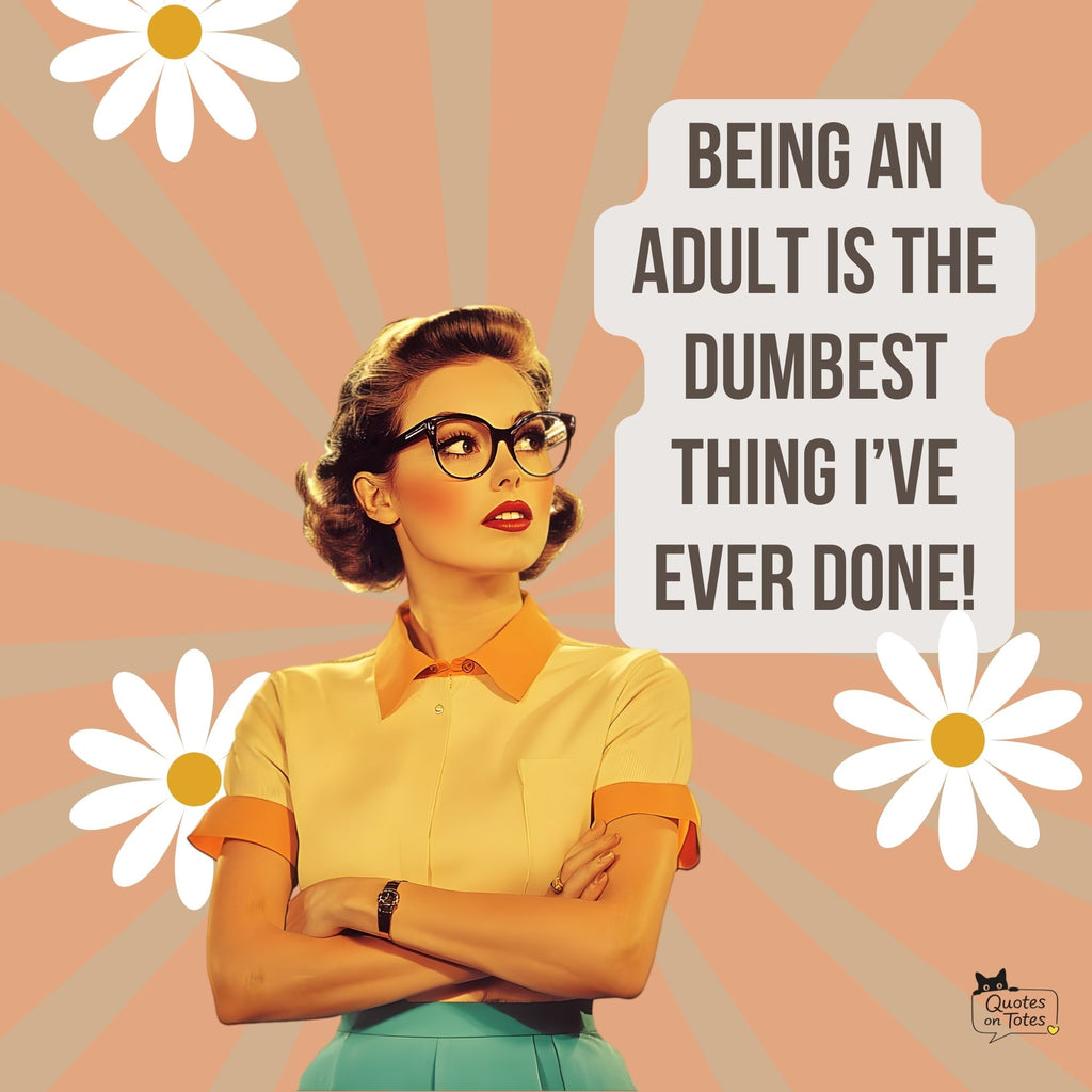 Dumbest Thing Retro Tote Bag