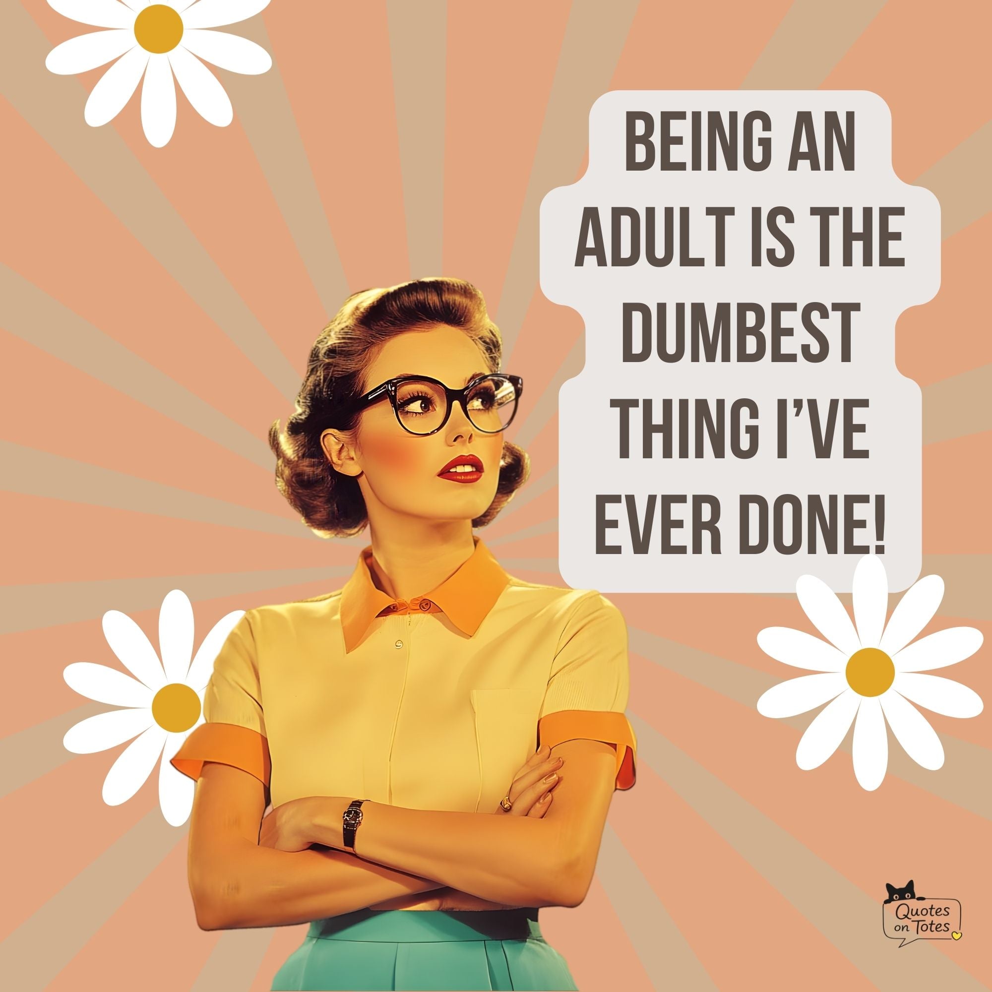 Dumbest Thing Retro Tote Bag