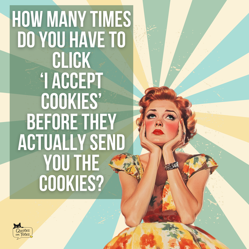 Accept Cookies Retro Tote Bag