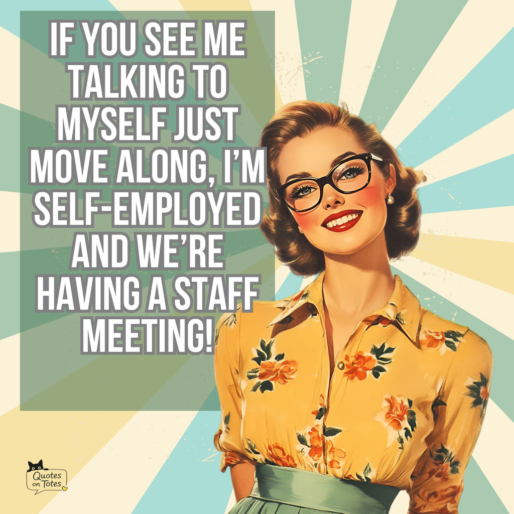 Staff Meeting Retro Tote Bag