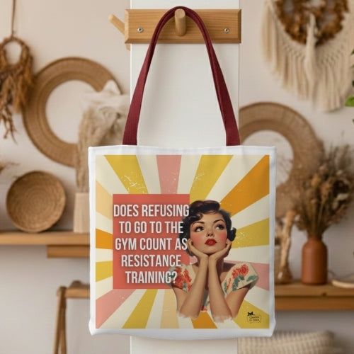 Resistance Training Retro Tote Bag