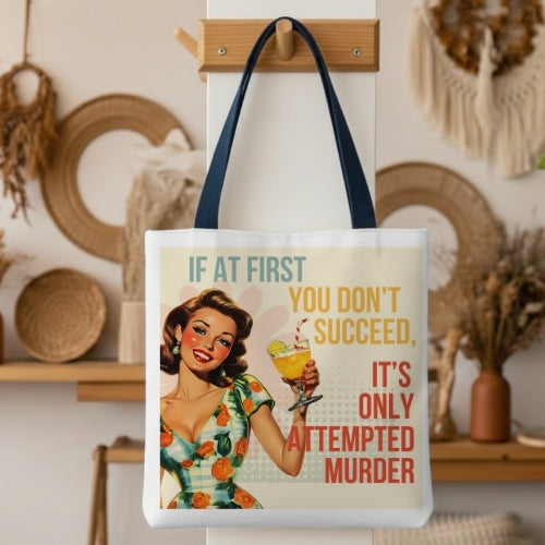 Attempted Murder Retro Tote Bag