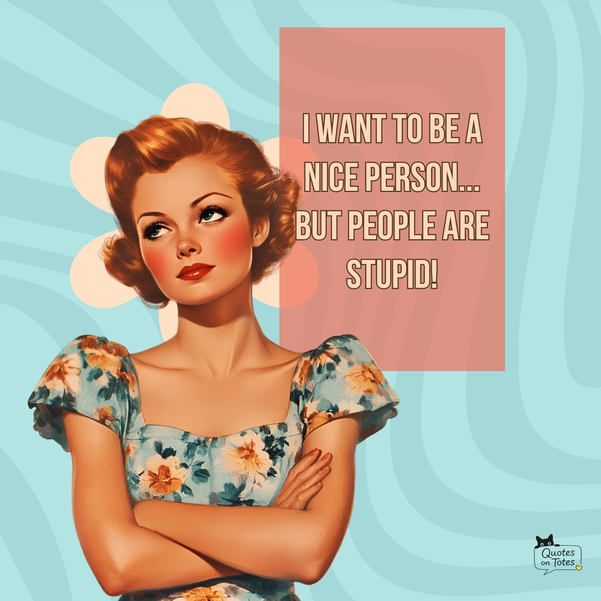 People Are Stupid Retro Tote Bag
