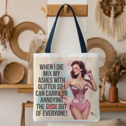 Glitter Retro Tote Bag