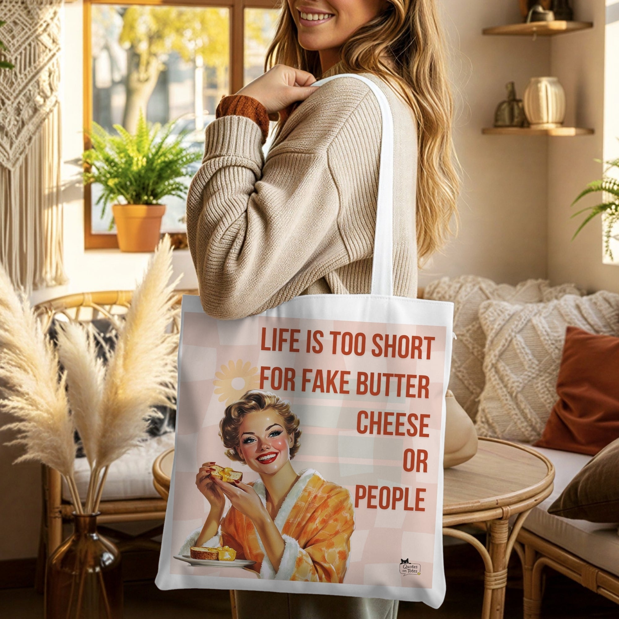 Fake Butter Retro Tote Bag
