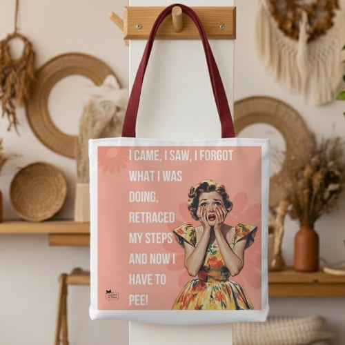 I Have to Pee Retro Tote Bag