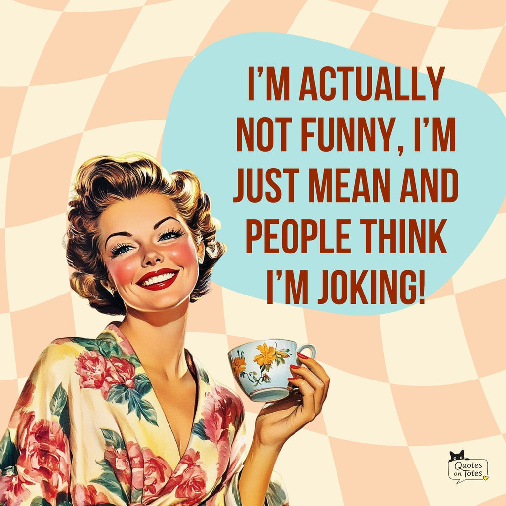 I'm Mean Retro Tote Bag