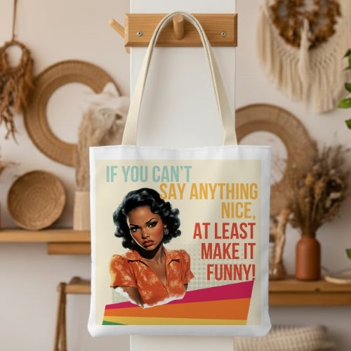 Make It Funny Retro Tote Bag