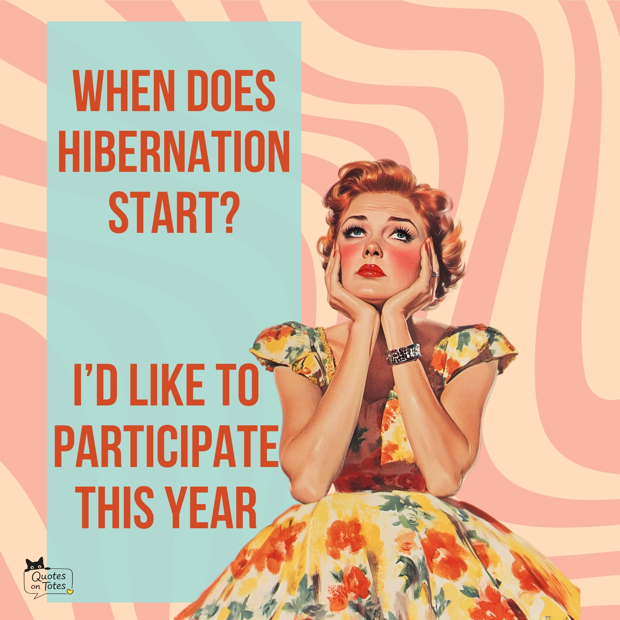 Hibernation Retro Tote Bag