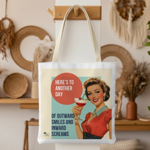 Outward Smiles Retro Tote Bag