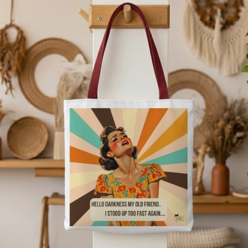 Hello Darkness Retro Tote Bag