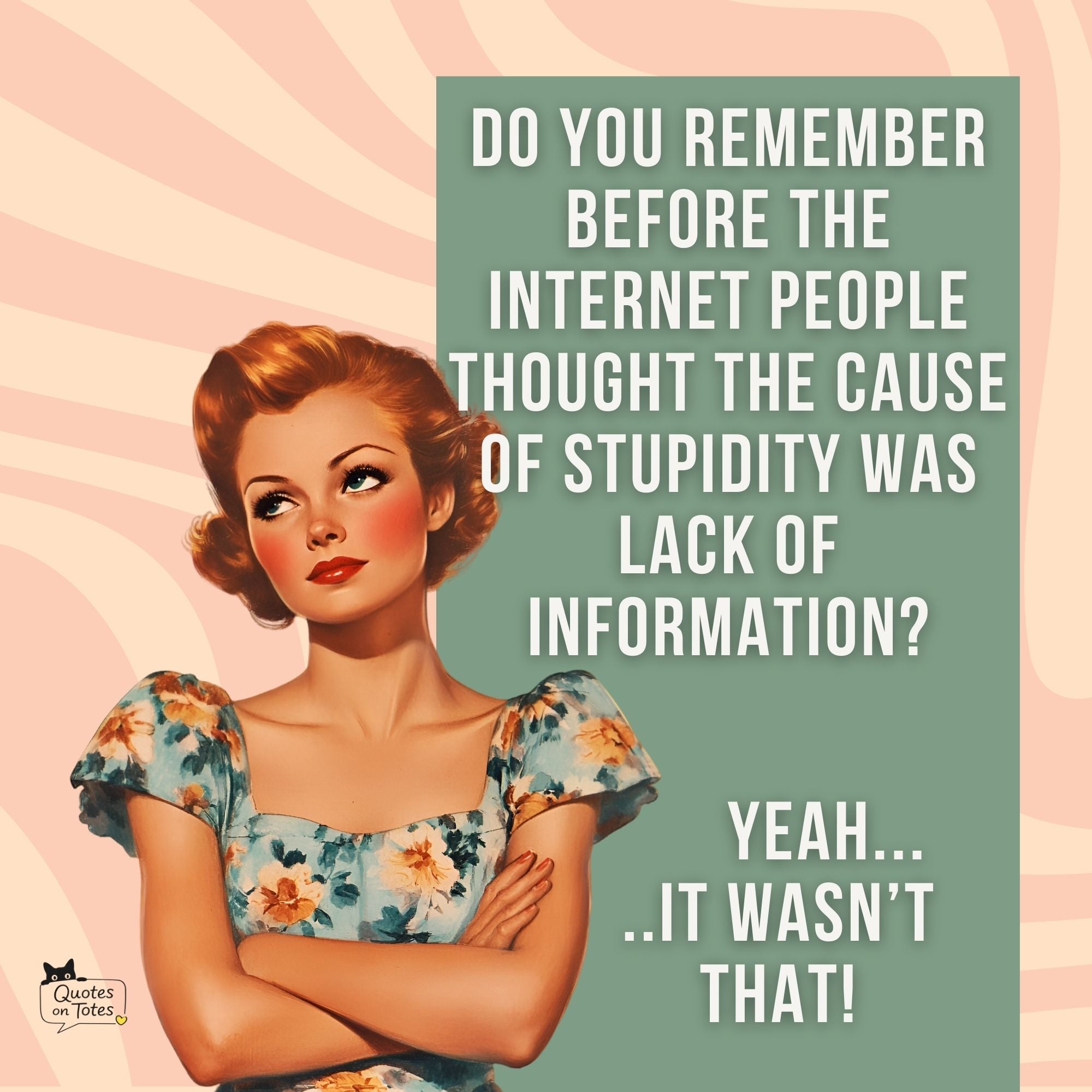 Lack of Information Retro Tote Bag