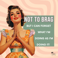 Not to Brag Retro Tote Bag