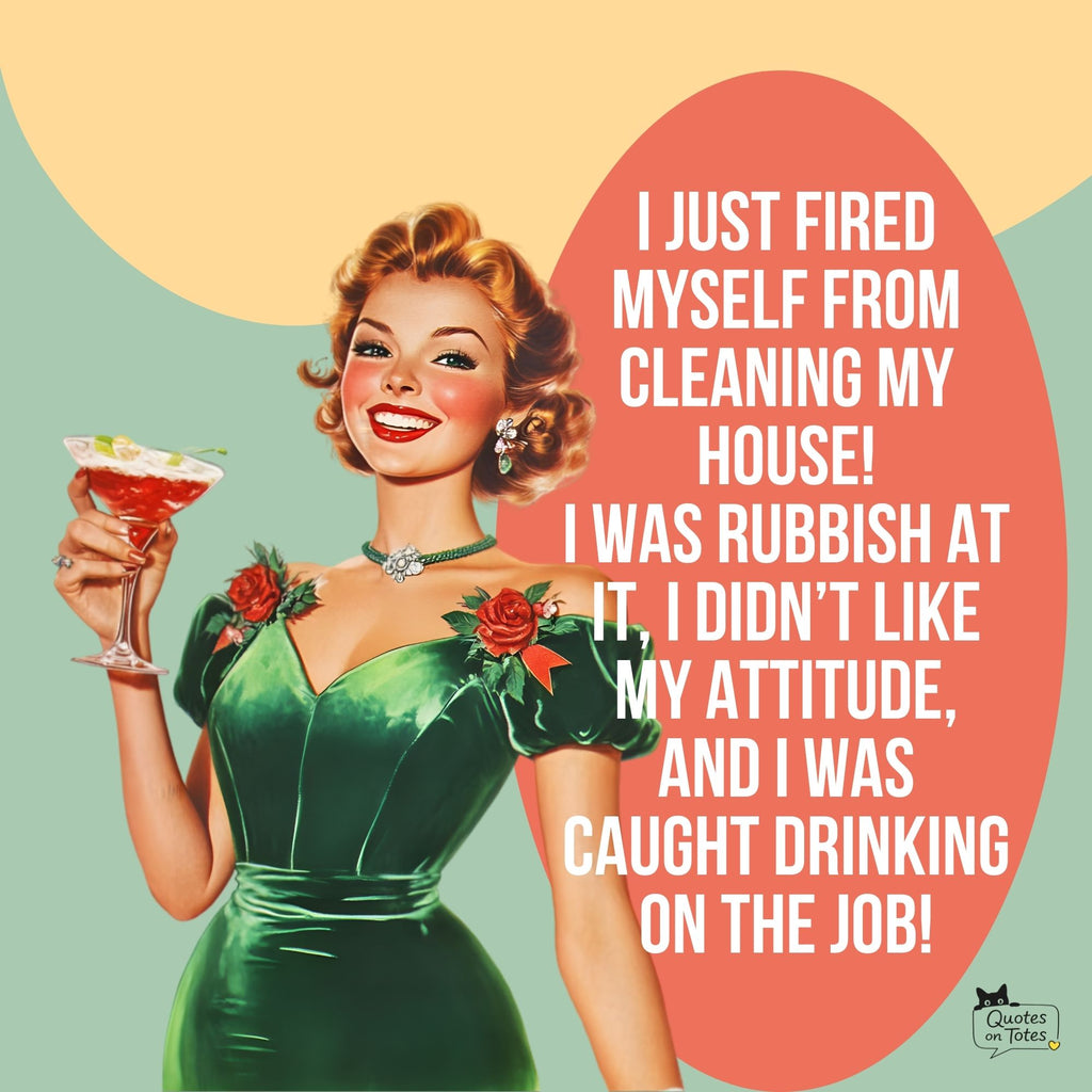 Drinking on the Job Retro Tote Bag