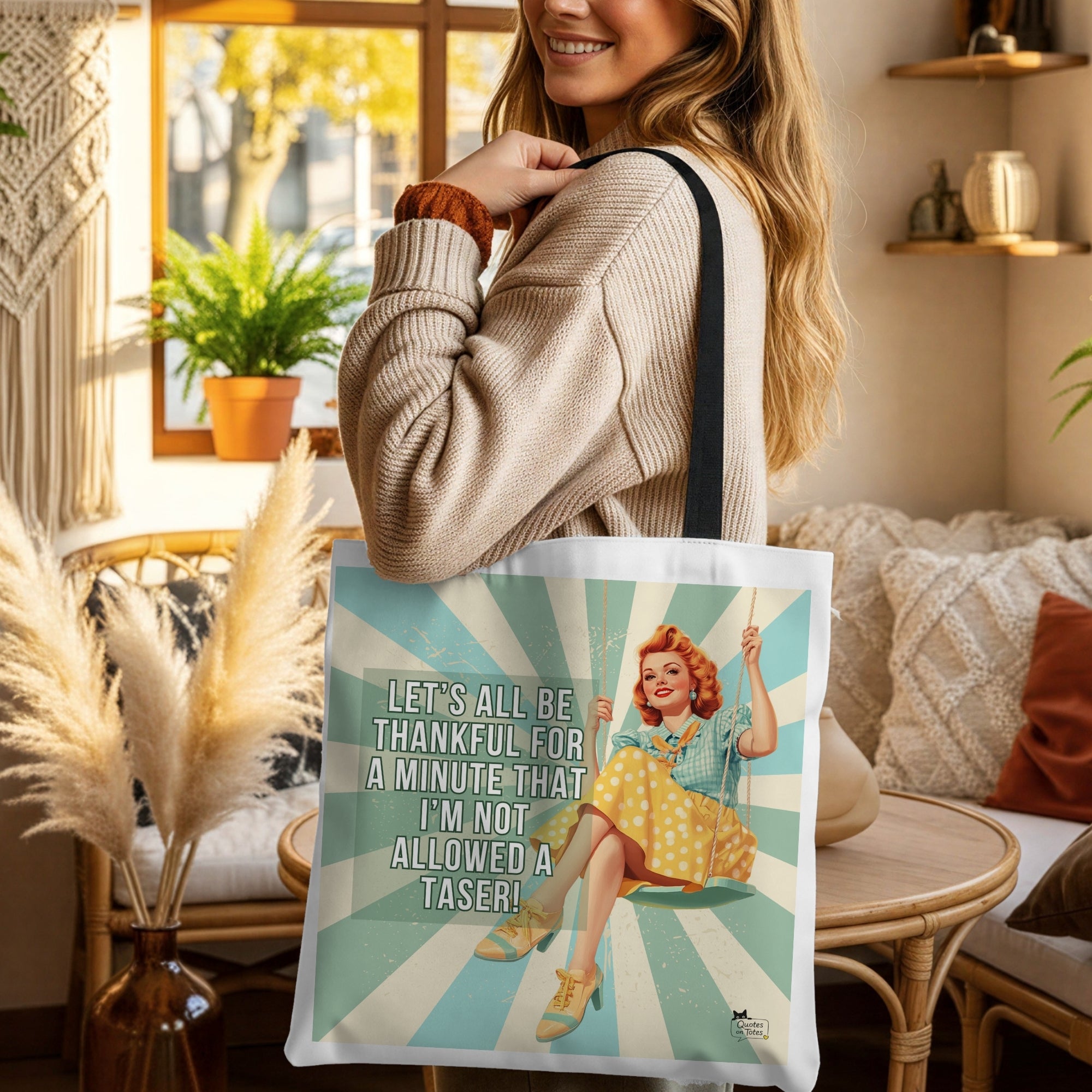 Taser Retro Tote Bag