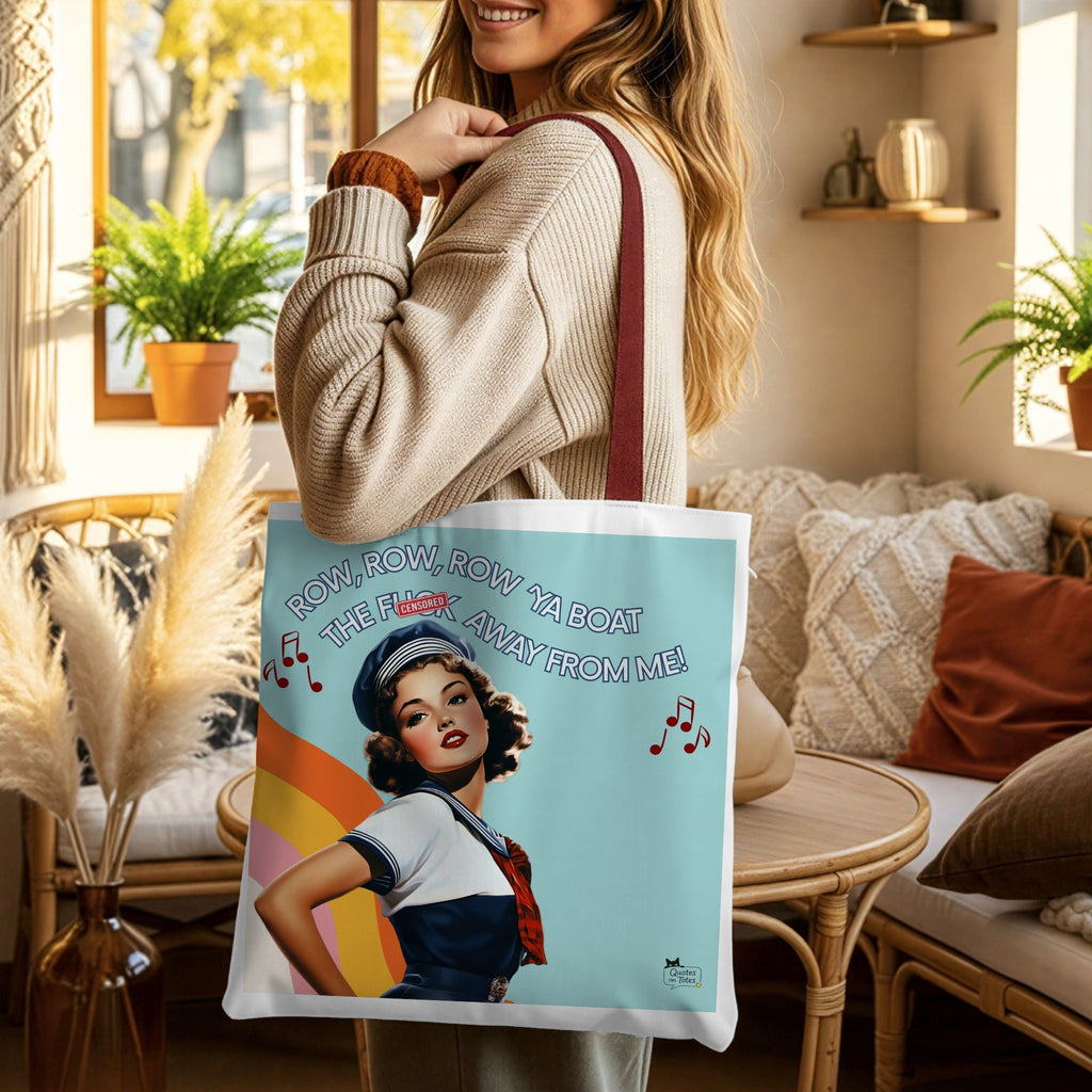 Row Ya Boat Retro Tote Bag