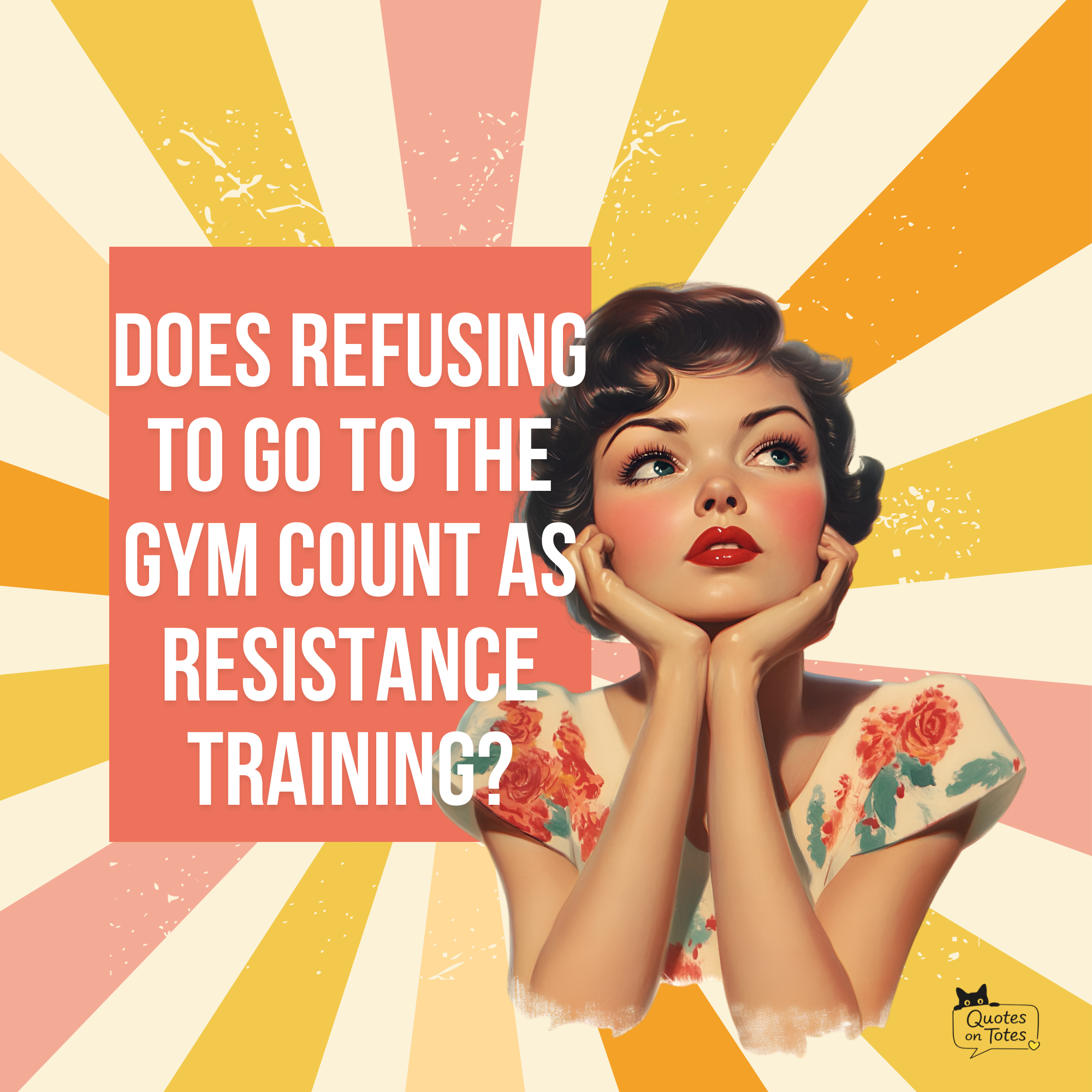 Resistance Training Retro Tote Bag