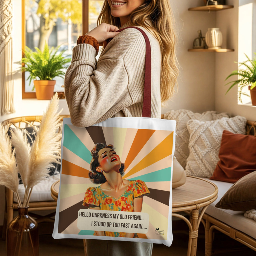 Hello Darkness Retro Tote Bag