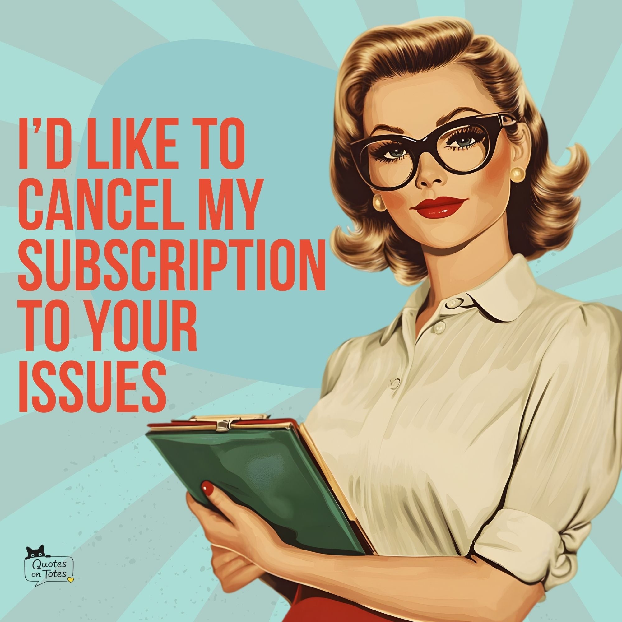 Cancel My Subscription Retro Tote Bag