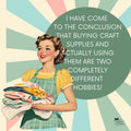 Craft Supplies Retro Tote Bag