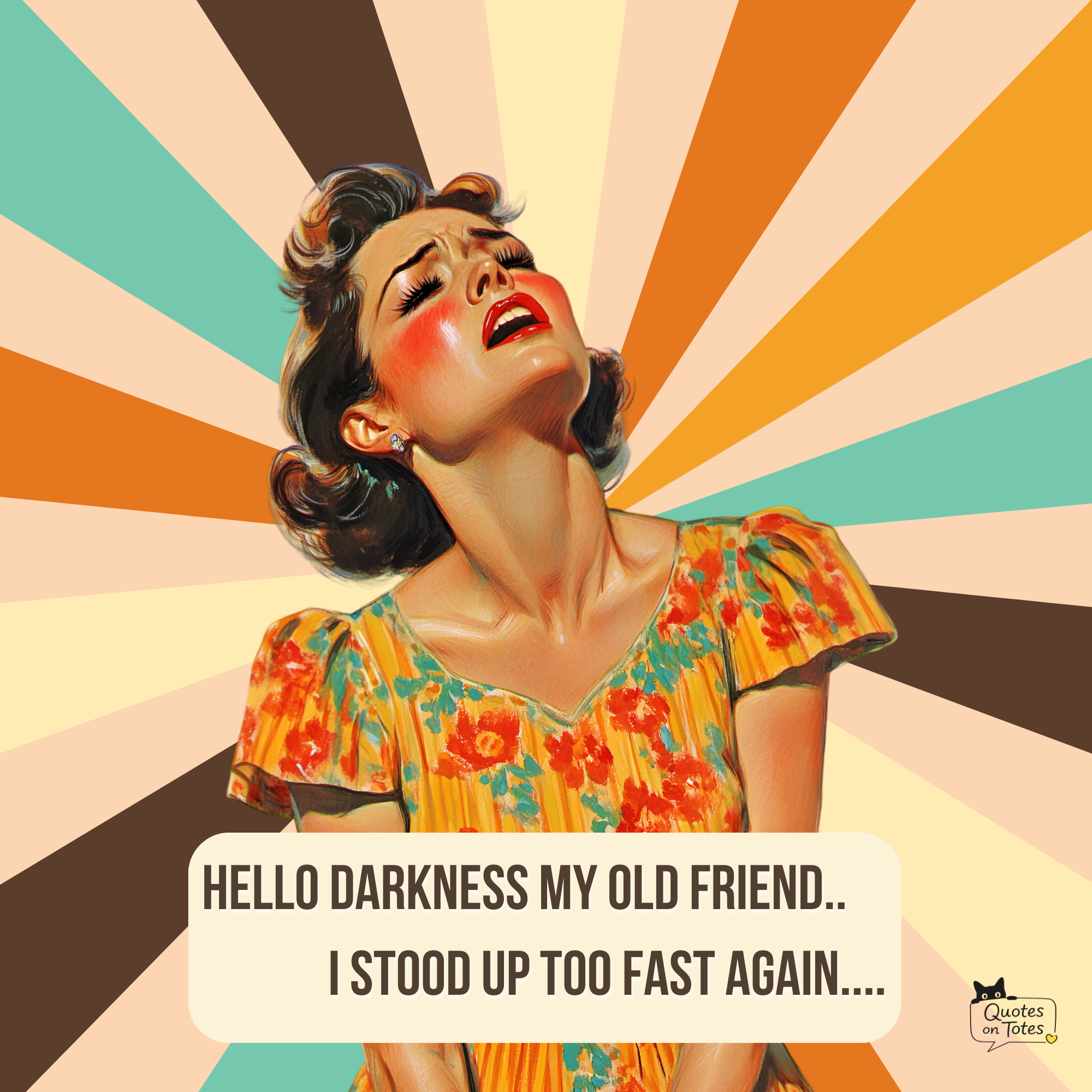 Hello Darkness Retro Tote Bag