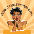 I'm Fine Retro Tote Bag