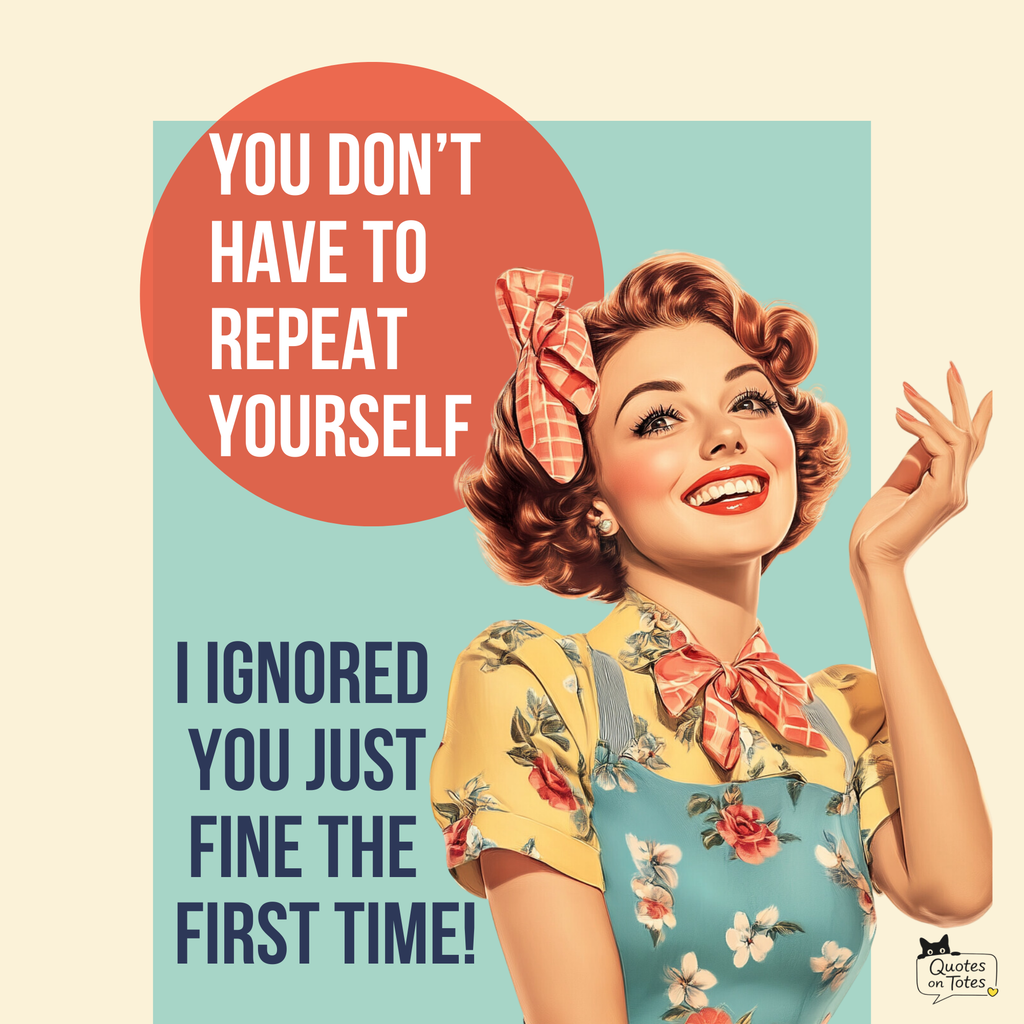 Ignored You Retro Tote Bag