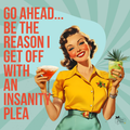 Insanity Plea Retro Tote Bag