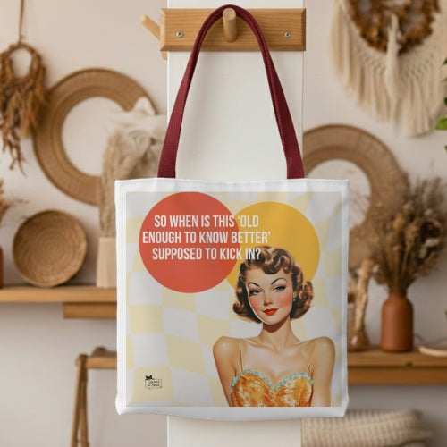 Kick In Retro Tote Bag