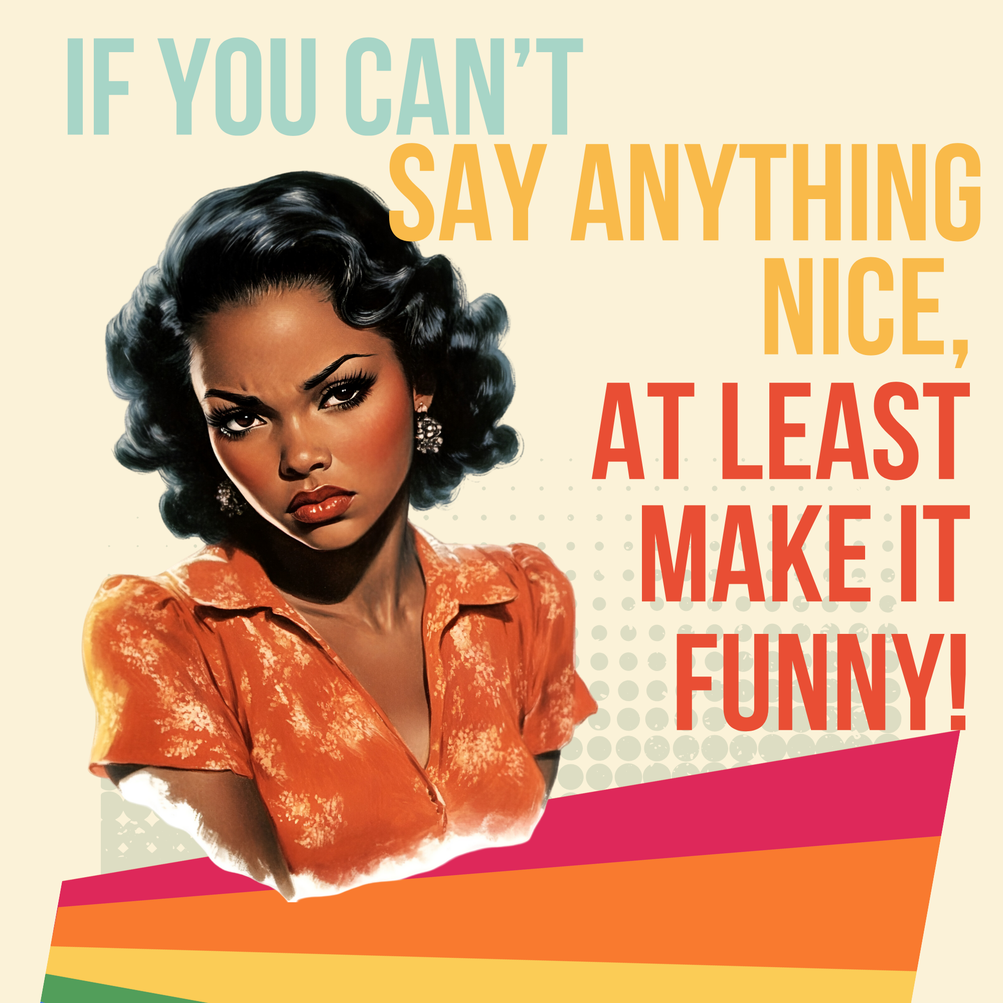 Make It Funny Retro Tote Bag