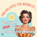 Smiling Gives You Wrinkles Retro Tote Bag